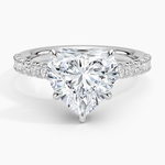 Sienna Half Coverage Hidden Accents Diamond Ring (1/2 ct. tw.) Platinum Heart Engagement Ring