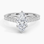 Sienna Half Coverage Hidden Accents Diamond Ring (1/2 ct. tw.) Platinum Marquise Engagement Ring