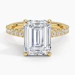 Sienna Half Coverage Hidden Accents Diamond Ring (1/2 ct. tw.) Yellow Gold 18k Emerald Engagement Ring