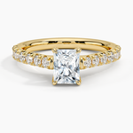 Sienna Half Coverage Hidden Accents Diamond Ring (1/2 ct. tw.) Yellow Gold 18k Radiant Engagement Ring