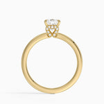 Hidden Heart Diamond Ring Yellow Gold 18k Cushion Engagement Ring