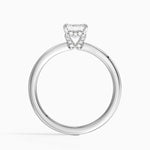 Hidden Heart Diamond Ring Platinum Emerald Engagement Ring
