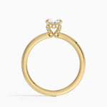 Hidden Heart Diamond Ring Yellow Gold 18k Oval Engagement Ring