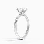 Hidden Heart Diamond Ring Platinum Princess Engagement Ring