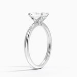 Hidden Heart Diamond Ring Platinum Radiant Engagement Ring