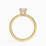Hidden Heart Diamond Ring Yellow Gold 18k Round Engagement Ring