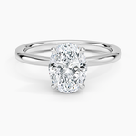 Hidden Heart Diamond Ring Platinum Oval Engagement Ring