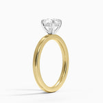 Platinum Mixed Metal Audrey 2mm Diamond Ring Yellow Gold 18k Cushion Engagement Ring