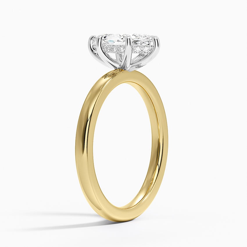 Platinum Mixed Metal Audrey 2mm Diamond Ring Yellow Gold 18k Marquise Engagement Ring
