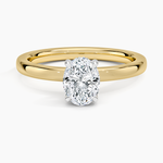 Platinum Mixed Metal Audrey 2mm Diamond Ring Platinum Oval Engagement Ring