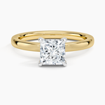 Platinum Mixed Metal Audrey 2mm Diamond Ring Platinum Princess Engagement Ring