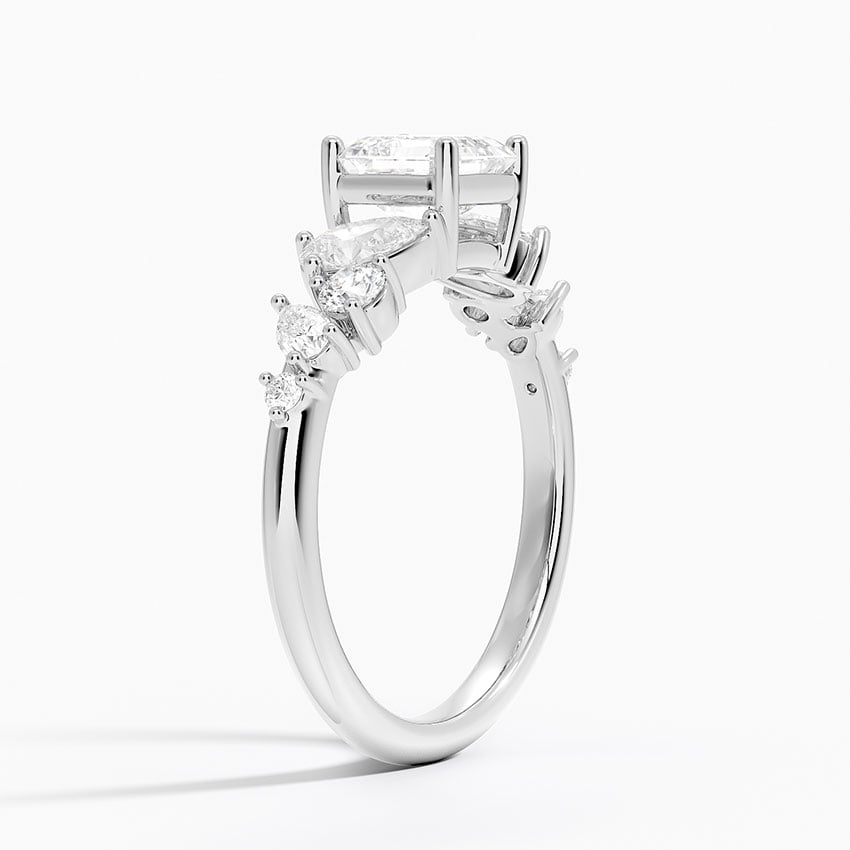 Olivetta Tapered Diamond Ring (1/2 ct. tw.) Platinum Asscher Engagement Ring
