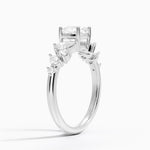 Olivetta Tapered Diamond Ring (1/2 ct. tw.) Platinum Cushion Engagement Ring