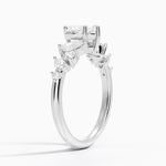 Olivetta Tapered Diamond Ring (1/2 ct. tw.) Platinum Heart Engagement Ring