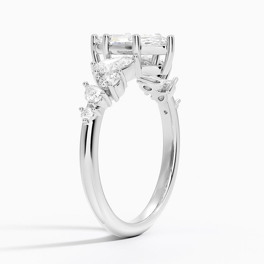 Olivetta Tapered Diamond Ring (1/2 ct. tw.) Platinum Marquise Engagement Ring