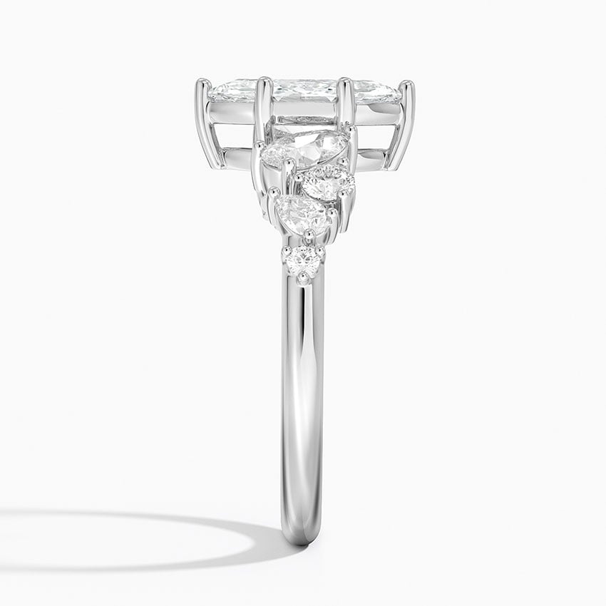 Olivetta Tapered Diamond Ring (1/2 ct. tw.) Platinum Marquise Engagement Ring