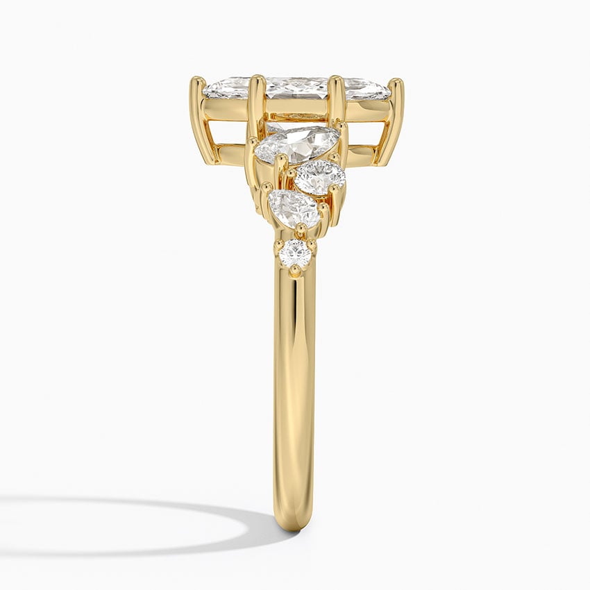 Olivetta Tapered Diamond Ring (1/2 ct. tw.) Yellow Gold 18k Marquise Engagement Ring