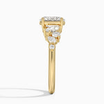 Olivetta Tapered Diamond Ring (1/2 ct. tw.) Yellow Gold 18k Oval Engagement Ring