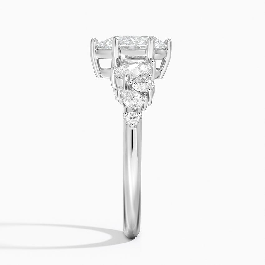 Olivetta Tapered Diamond Ring (1/2 ct. tw.) Platinum Pear Engagement Ring