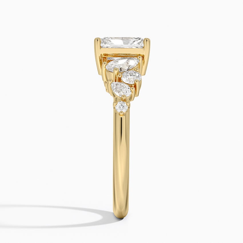 Olivetta Tapered Diamond Ring (1/2 ct. tw.) Yellow Gold 18k Radiant Engagement Ring