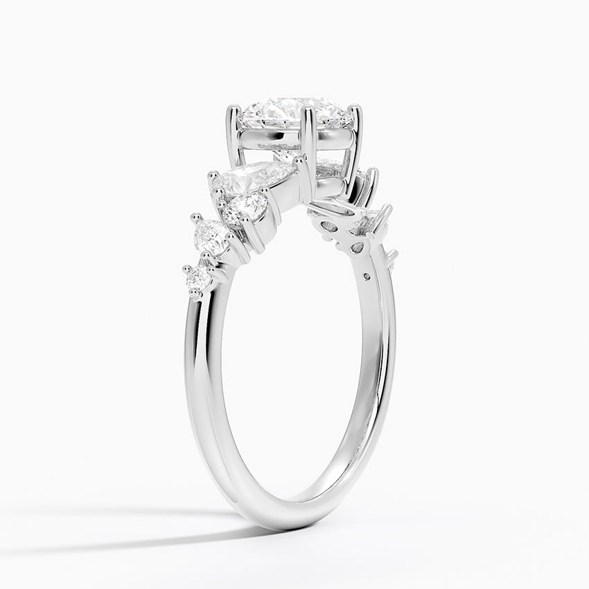 Olivetta Tapered Diamond Ring (1/2 ct. tw.) Platinum Round Engagement Ring