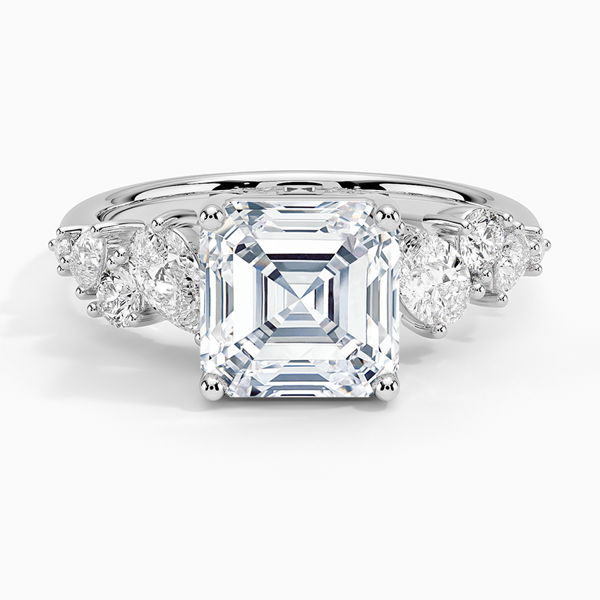 Olivetta Tapered Diamond Ring (1/2 ct. tw.) Platinum Asscher Engagement Ring