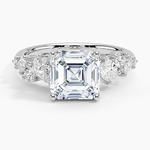 Olivetta Tapered Diamond Ring (1/2 ct. tw.) Platinum Asscher Engagement Ring