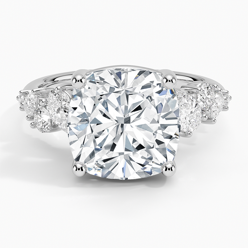 Olivetta Tapered Diamond Ring (1/2 ct. tw.) Platinum Cushion Engagement Ring