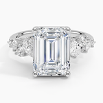 Olivetta Tapered Diamond Ring (1/2 ct. tw.) Platinum Emerald Engagement Ring
