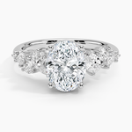 Olivetta Tapered Diamond Ring (1/2 ct. tw.) Platinum Oval Engagement Ring