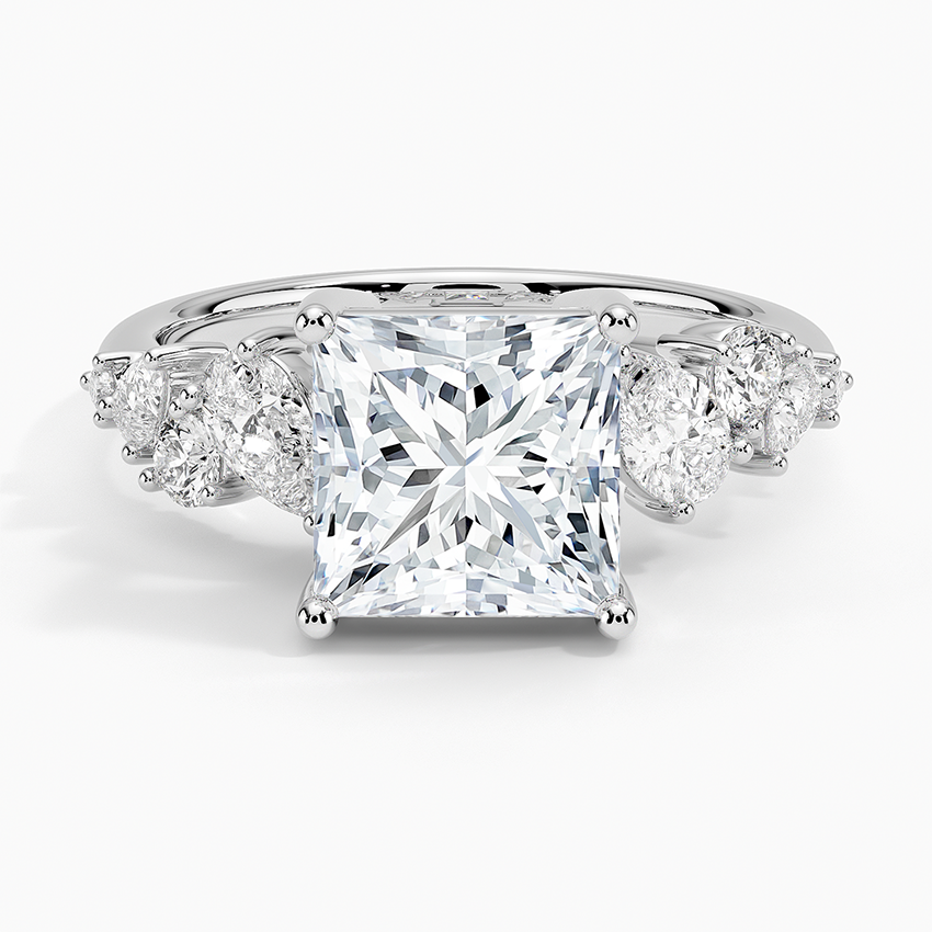Olivetta Tapered Diamond Ring (1/2 ct. tw.) Platinum Princess Engagement Ring