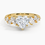 Olivetta Tapered Diamond Ring (1/2 ct. tw.) Yellow Gold 18k Heart Engagement Ring