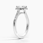 Odessa Halo Diamond Ring (1/5 ct. tw.) Platinum Asscher Engagement Ring