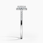 Odessa Halo Diamond Ring (1/5 ct. tw.) Platinum Asscher Engagement Ring