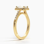 Odessa Halo Diamond Ring (1/5 ct. tw.) Yellow Gold 18k Emerald Engagement Ring