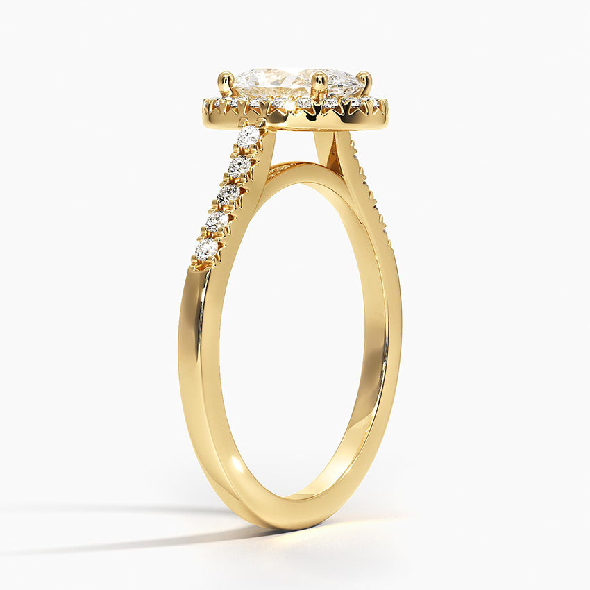 Odessa Halo Diamond Ring (1/5 ct. tw.) Yellow Gold 18k Oval Engagement Ring