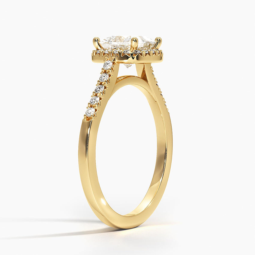 Odessa Halo Diamond Ring (1/5 ct. tw.) Yellow Gold 18k Princess Engagement Ring