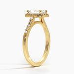 Odessa Halo Diamond Ring (1/5 ct. tw.) Yellow Gold 18k Radiant Engagement Ring