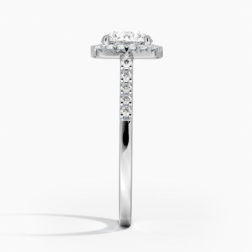 Odessa Halo Diamond Ring (1/5 ct. tw.) Platinum Round Engagement Ring