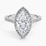 Odessa Halo Diamond Ring (1/5 ct. tw.) Platinum Marquise Engagement Ring