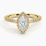 Odessa Halo Diamond Ring (1/5 ct. tw.) Yellow Gold 18k Marquise Engagement Ring