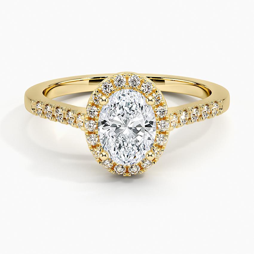 Odessa Halo Diamond Ring (1/5 ct. tw.) Yellow Gold 18k Oval Engagement Ring