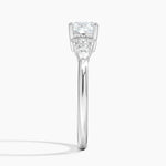 Rosette Diamond Ring Platinum Cushion Engagement Ring