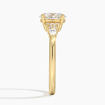 Rosette Diamond Ring Yellow Gold 18k Oval Engagement Ring