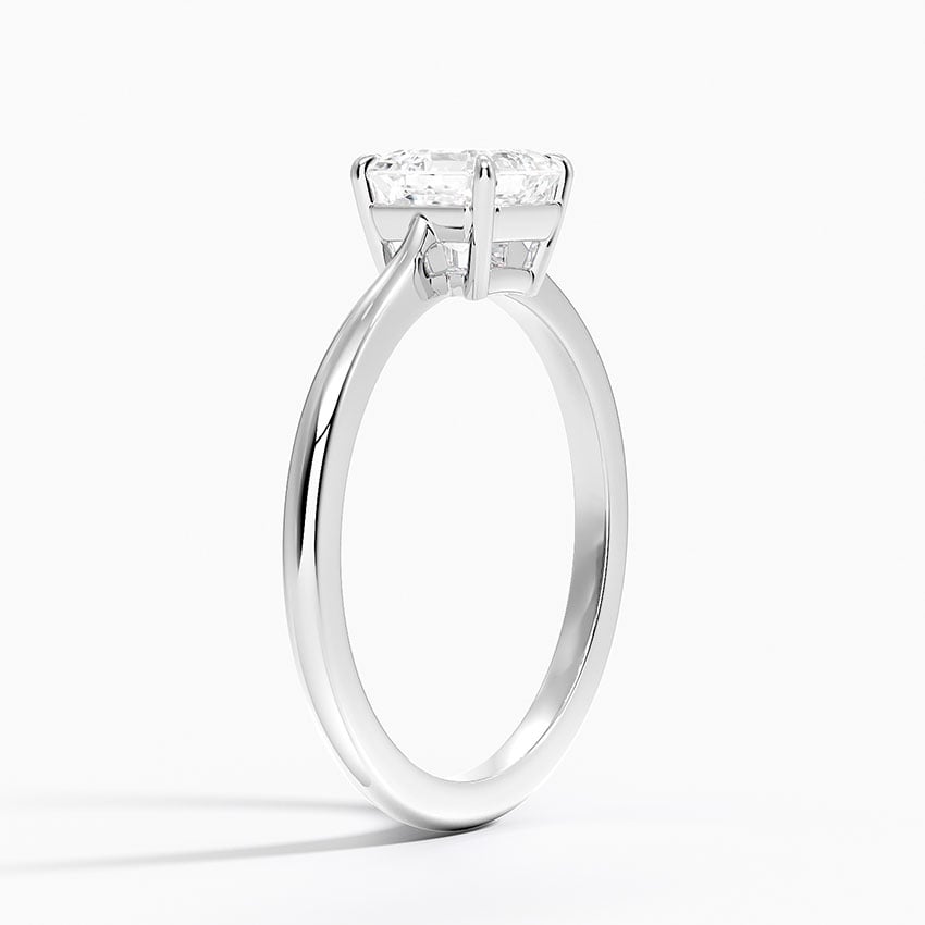 Elle Solitaire Ring Platinum Asscher Engagement Ring