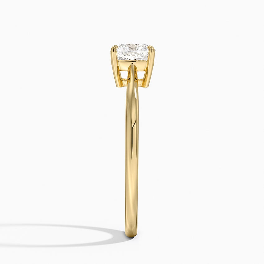 Elle Solitaire Ring Yellow Gold 18k Cushion Engagement Ring