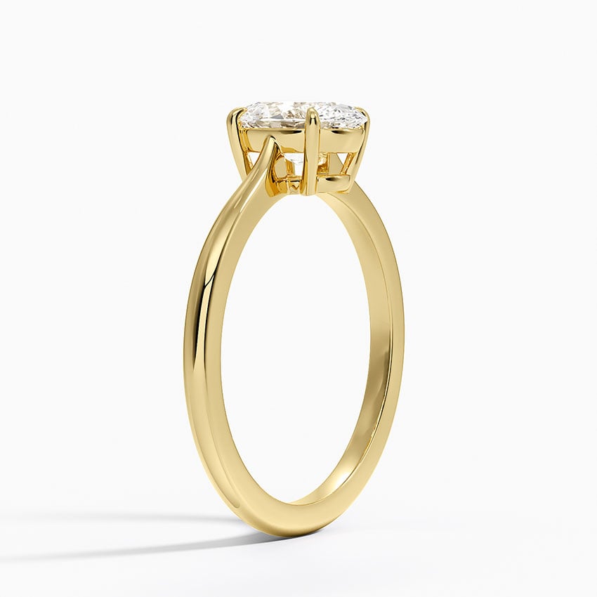 Elle Solitaire Ring Yellow Gold 18k Oval Engagement Ring