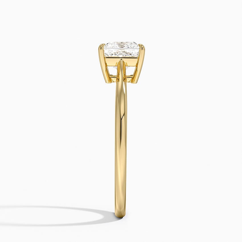 Elle Solitaire Ring Yellow Gold 18k Princess Engagement Ring