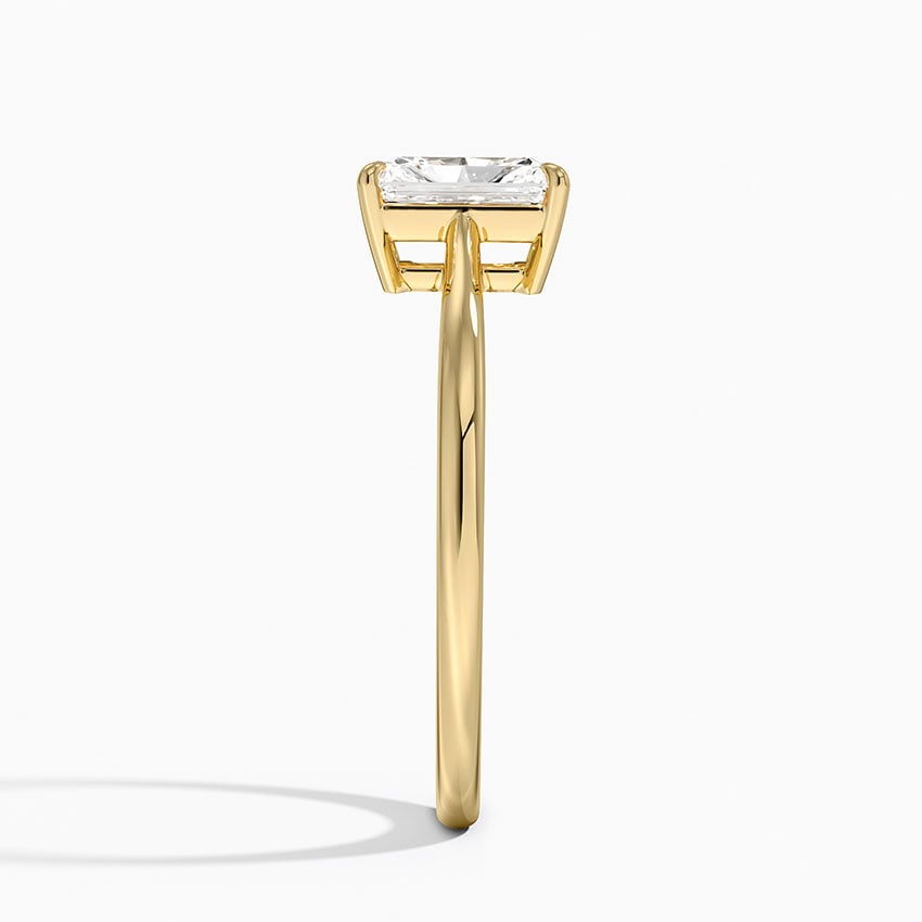 Elle Solitaire Ring Yellow Gold 18k Radiant Engagement Ring
