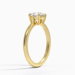 Elle Solitaire Ring Yellow Gold 18k Round Engagement Ring